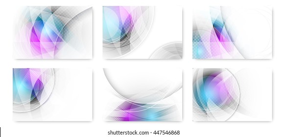 Set of abstract vector business futuristic innovation background. 