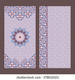 Set of abstract vector cards. Vector templates for restaurant menu.