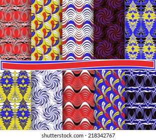 set of abstract vector Christmas paper for scrapbook