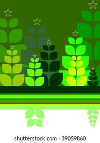 set of abstract vector christmas trees