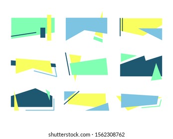 Set of abstract vector creative backgrounds in minimal style with copy space for text  / design templates for social media stories and bloggers - simple, stylish, minimal for design, website, label.