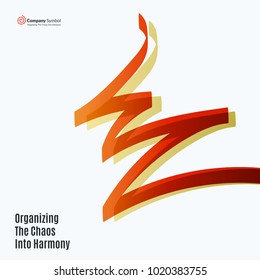 Set of abstract vector design elements for graphic template