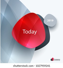 Set of abstract vector design for graphic template. Creative modern business background with rounded shapes for promotion