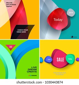 Set of abstract vector design for graphic template.