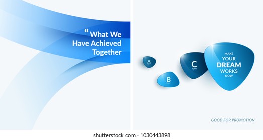 Set of abstract vector design for graphic template.