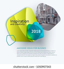 Set of abstract vector design for graphic template.