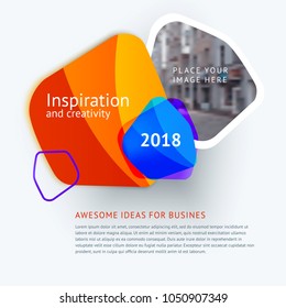 Set of abstract vector design for graphic template.