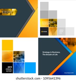 Set of abstract vector design for graphic template. Creative modern business background.