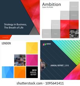 Set of abstract vector design for graphic template. Creative modern business background.