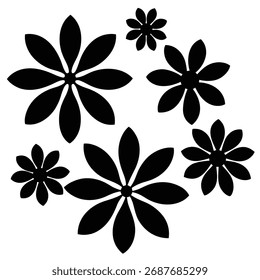 ein Satz abstrakter Vektorblumen