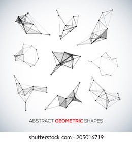 Set of abstract vector geometric shapes 