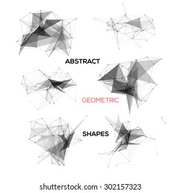 Set of abstract vector geometric shapes.