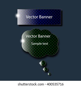 Set of abstract vector glass banners. Vector illustration