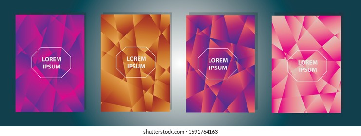 Set of abstract vector gradient backgrounds. Colorful texture for your design. Mobile app template