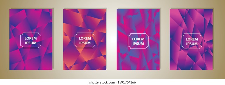 Set of abstract vector gradient backgrounds. Colorful texture for your design. Mobile app template
