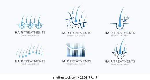 set of abstract Vector hair treatment logo icon vector illustration design.