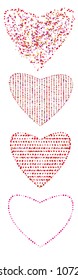 set of abstract vector hearts for use in your design