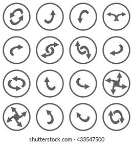 Set of abstract vector icons - activity arrows