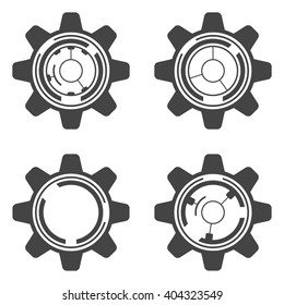 Set of abstract vector icons - gears
