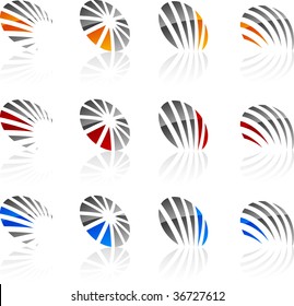 Set of abstract vector icons such logos.