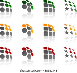 Set of abstract vector icons such logos.