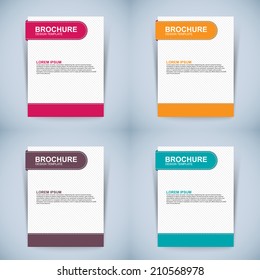 Set of abstract vector modern flyer