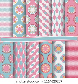 set of abstract vector paper with decorative shapes and design elements for scrapbook
