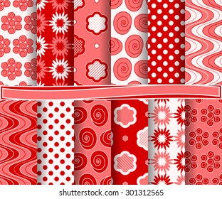 set of abstract vector paper with decorative shapes and design elements for scrapbook