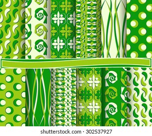 set of abstract vector paper with decorative shapes and design elements for scrapbook