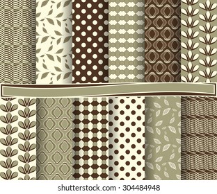 set of abstract vector paper with decorative shapes and design elements for scrapbook