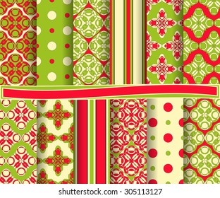 set of abstract vector paper with decorative shapes and design elements for scrapbook