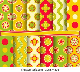 set of abstract vector paper with decorative shapes and design elements for scrapbook