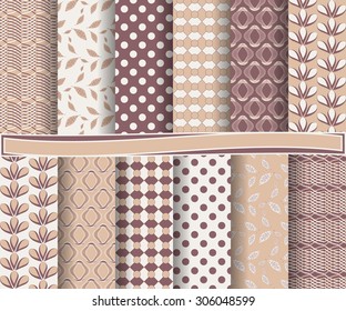 set of abstract vector paper with decorative shapes and design elements for scrapbook