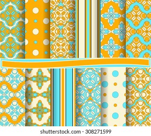 set of abstract vector paper with decorative shapes and design elements for scrapbook