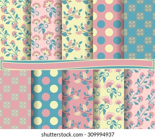 set of abstract vector paper with decorative shapes and design elements for scrapbook