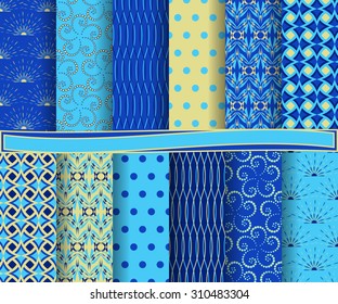 set of abstract vector paper with decorative shapes and design elements for scrapbook