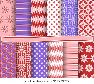 set of abstract vector paper with decorative shapes and design elements for scrapbook  