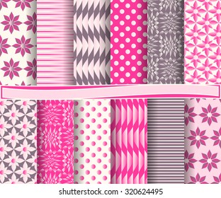set of abstract vector paper with decorative shapes and design elements for scrapbook  