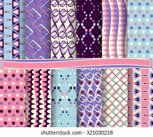 set of abstract vector paper with decorative shapes and design elements for scrapbook