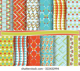 set of abstract vector paper with decorative shapes and design elements for scrapbook