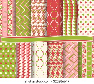 set of abstract vector paper with decorative shapes and design elements for scrapbook