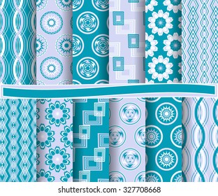 set of abstract vector paper with decorative shapes and design elements for scrapbook  