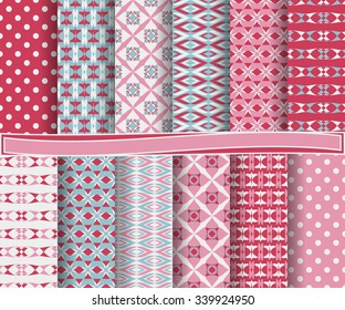 set of abstract vector paper with decorative shapes and design elements for scrapbook