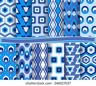 set of abstract vector paper with decorative shapes and design elements for scrapbook  