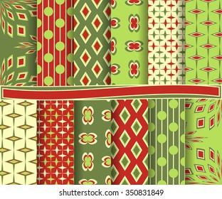 set of abstract vector paper with decorative shapes and design elements for scrapbook 
