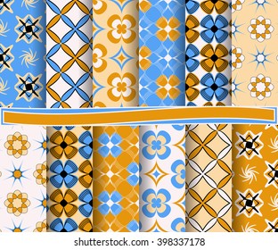 set of abstract vector paper with decorative shapes and design elements for scrapbook  