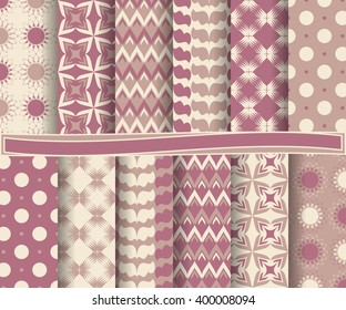 set of abstract vector paper with decorative shapes and design elements for scrapbook