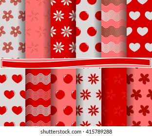 set of abstract vector paper with decorative flowers, shapes and design elements for scrapbook