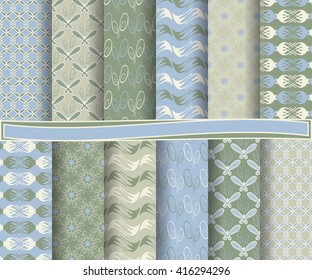 set of abstract vector paper with decorative shapes and design elements for scrapbook  