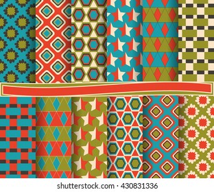 set of abstract vector paper with decorative shapes and design elements for scrapbook  